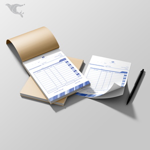 فاکتور دو برگی / تک رنگ سورمه ای / کاربن دار