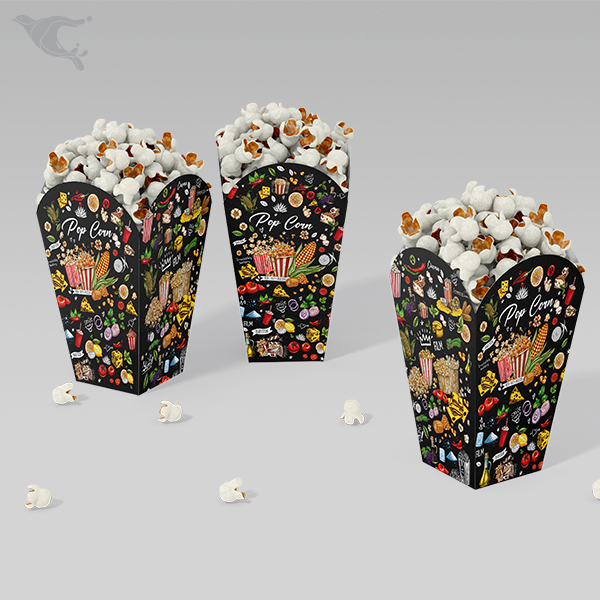 جعبه پاپ کرن/ ایندربرد 300 گرم /دو رنگ