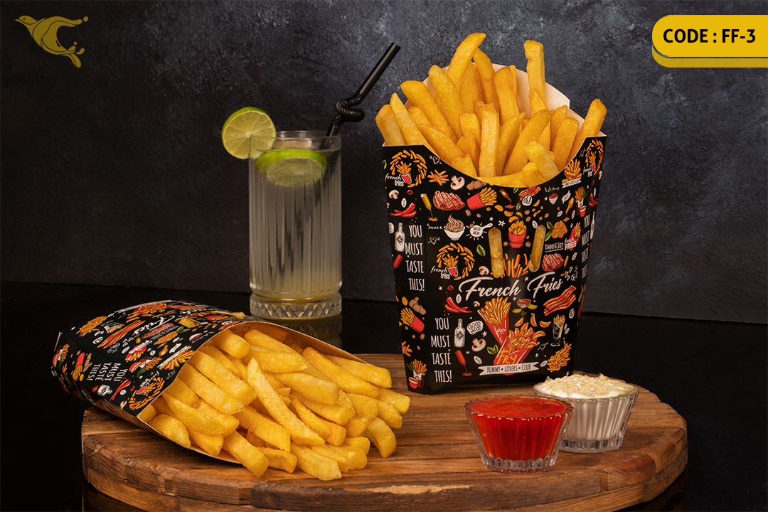 جعبه سیب زمینی مک دونالد/ ایندربرد 300 گرم /چهار رنگ