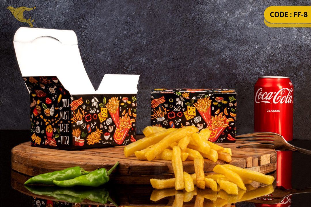 جعبه سیب زمینی ساده/ ایندربرد 300 گرم /چهار رنگ