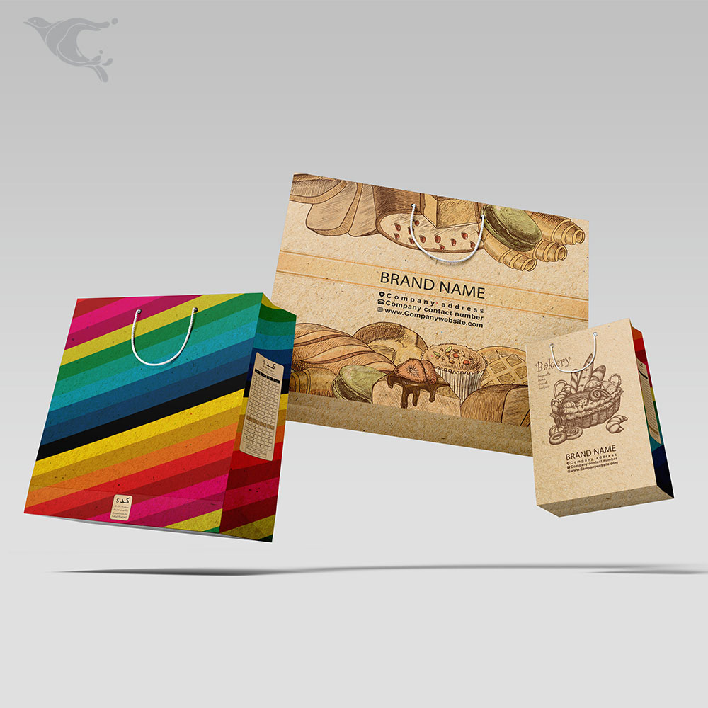 ساک دستی کرافت ضخیم / چهاررنگ