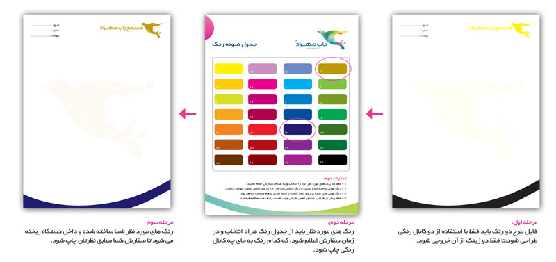 راهنمای طراحی چاپ دو رنگ