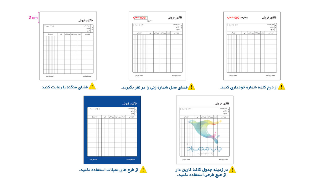 راهنمای طراحی فاکتور